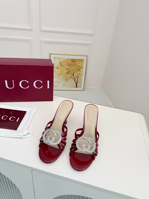 SHGS6 Leather 8.5CM Heel Women 35-43 shoes With box
