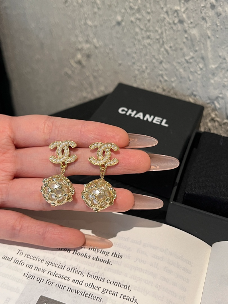 A124  Women's pearl pendant round ball pearl earrings jewelry