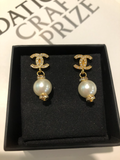CHE84   Women's 26S Full Diamond Pearl Lantern Earnail Jewelry