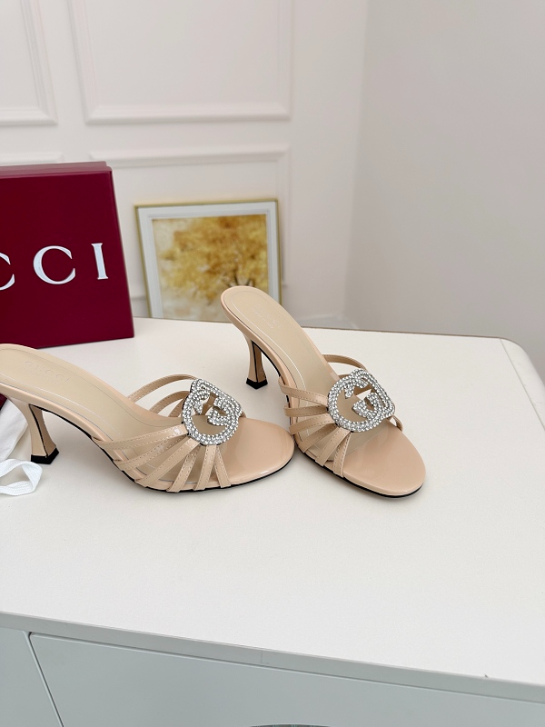 SHGS6 Leather 8.5CM Heel Women 35-43 shoes With box