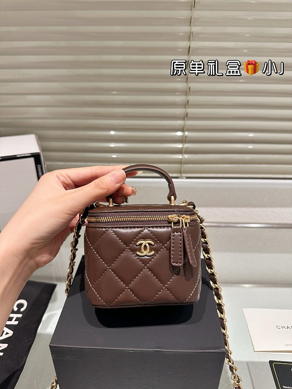 ACP01 Leather Bags 10CM Makeup tote Bag with Box