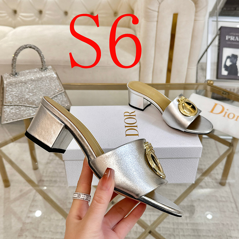 SHDS6 Women 5.5CM Heel slipper Shoes 35-42 with box