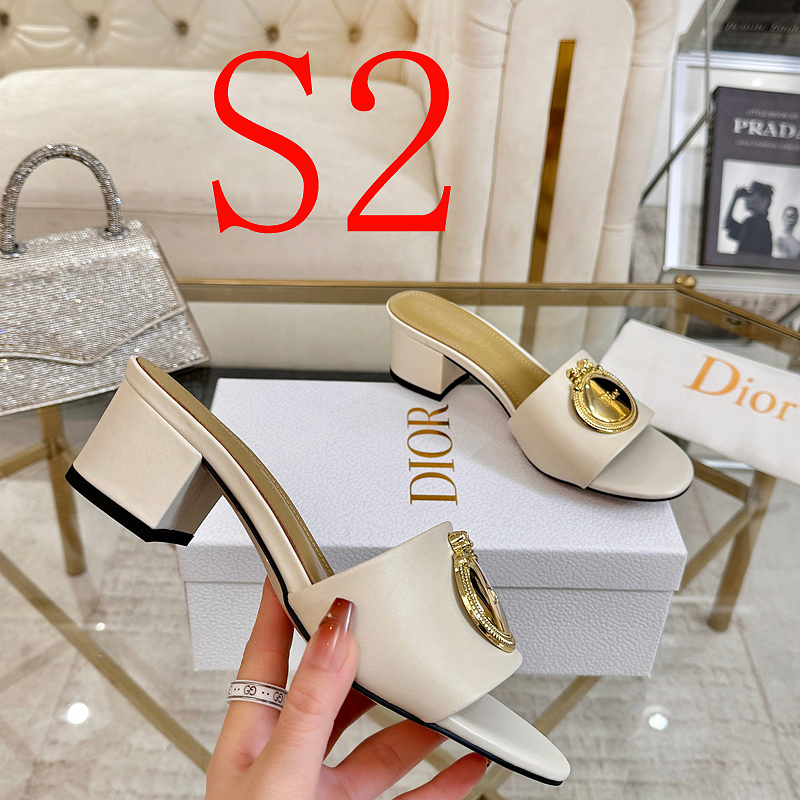 SHDS6 Women 5.5CM Heel slipper Shoes 35-42 with box