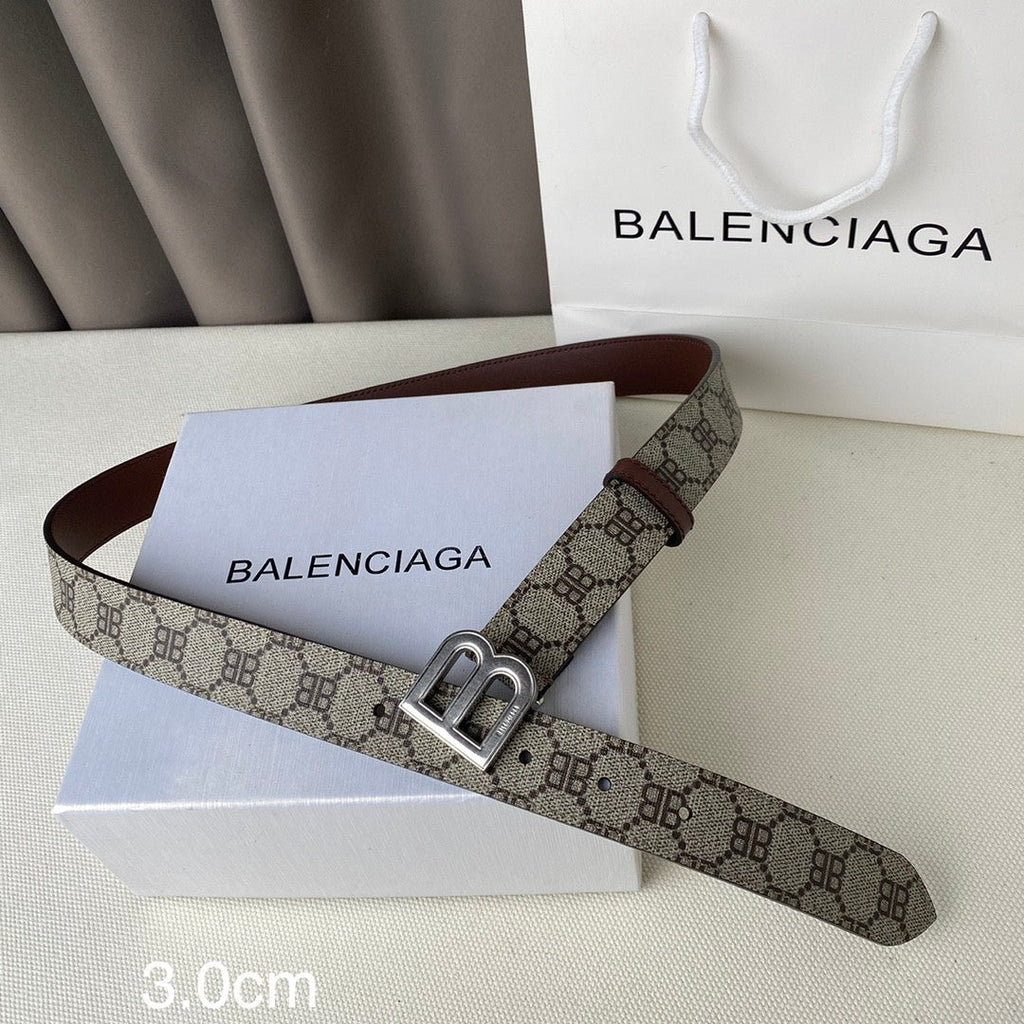 Dual Width 3.0&4.0CM Monogram Canvas Cowhide Belt Double BB Pin Buckle Designer Inspired Men Reversible Waist Belt