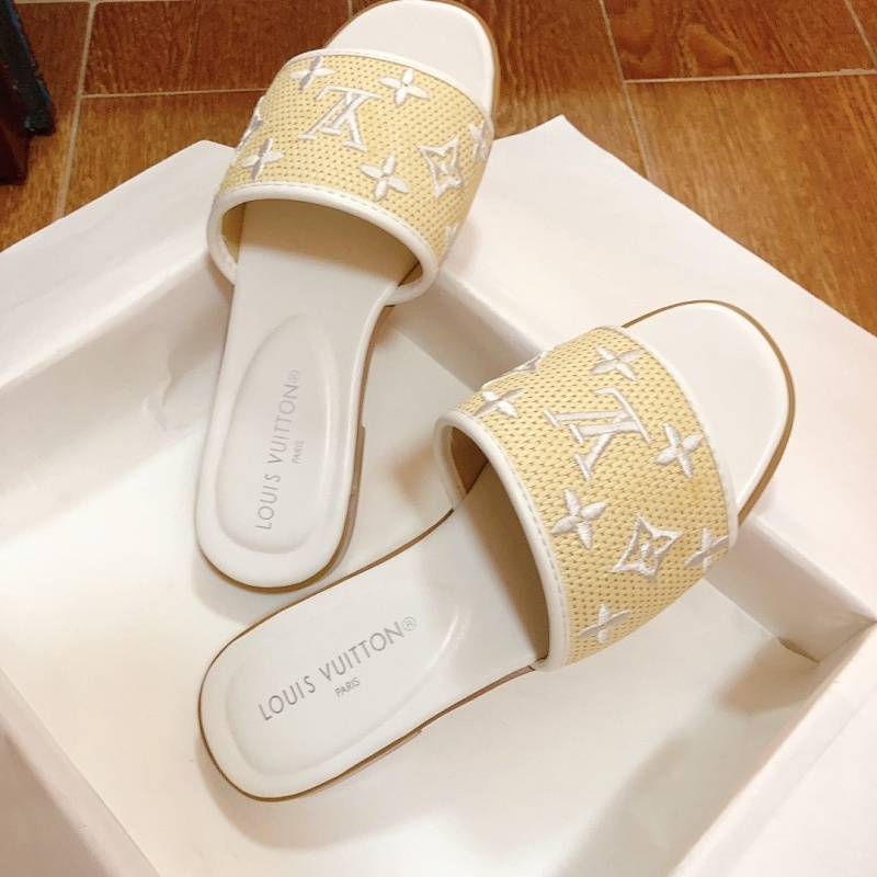 MJLS13 synthetic Leather slippers Women shoes 35-42 With box