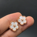 VAE60  Women's New Plum Blossom White Shell Earnail Jewelry