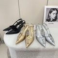 MYS2 Synthetic Leather 8CM Slippers Size 35-42 Shoes with Box