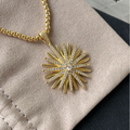 D Y DN46 popular sunflower zircon pendant necklace jewelry