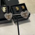 CHE85   Women's 26P Peach Heart Double Color Earnail Jewelry