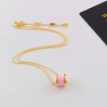 BVN14 Pink ceramic necklace jewelry for women