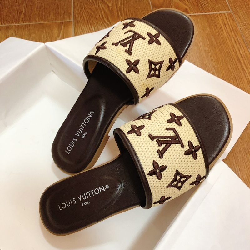 MJLS13 synthetic Leather slippers Women shoes 35-42 With box