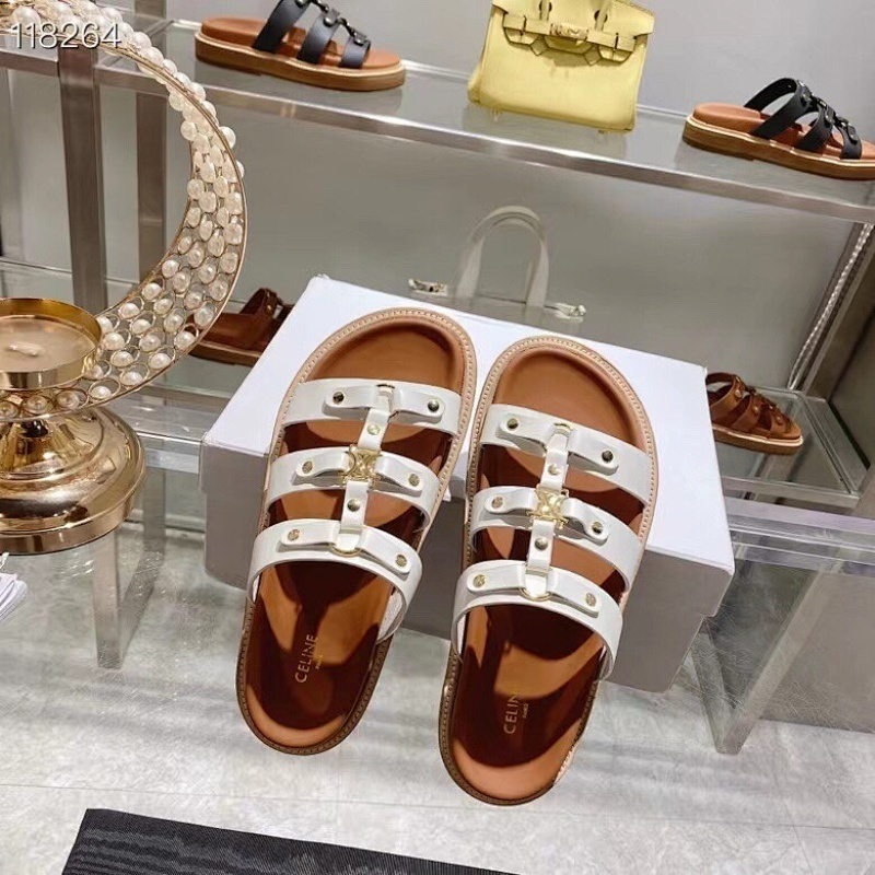 MCS32 Synthetic Leather slippers 35-42 Shoes With box