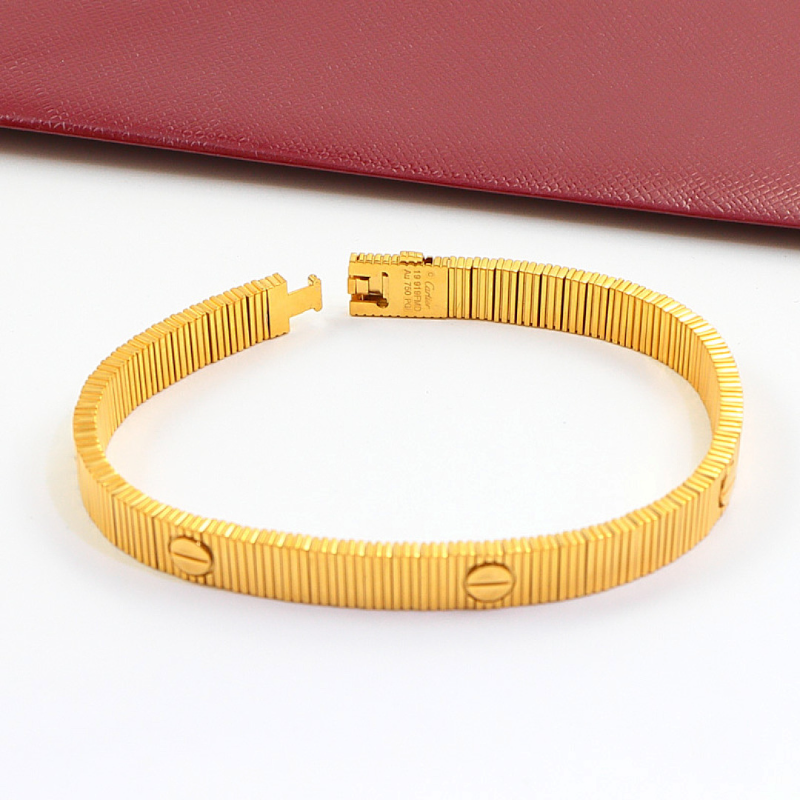 CAB58 316L steel and gold plated jewelry Fashion couple bracelet  for men and women
