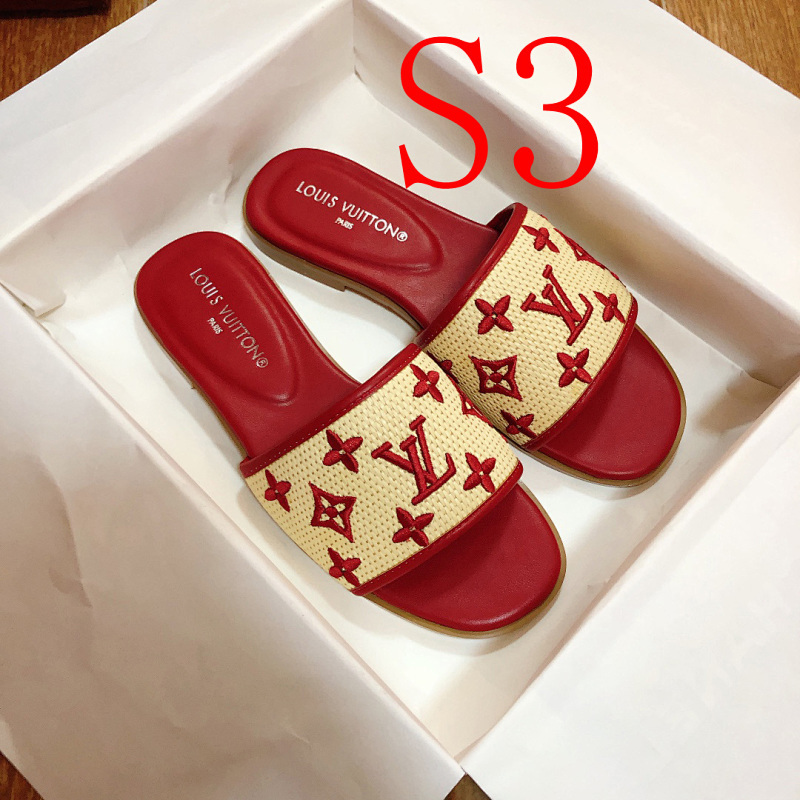 MJLS13 synthetic Leather slippers Women shoes 35-42 With box