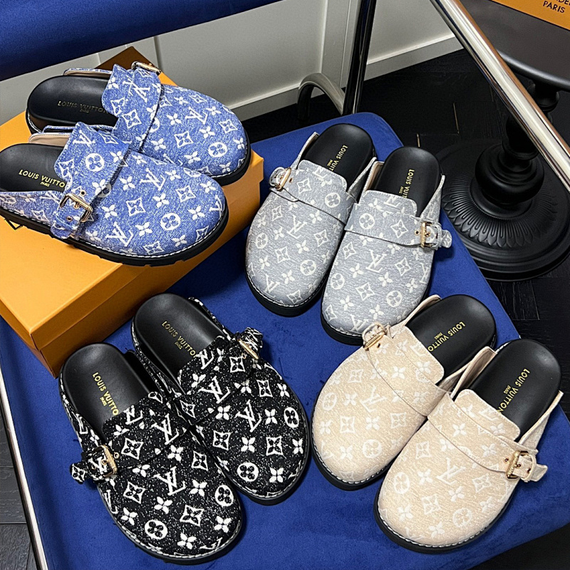 MJLS7 Synthetic Leather slippers Women shoes 35-42 With box