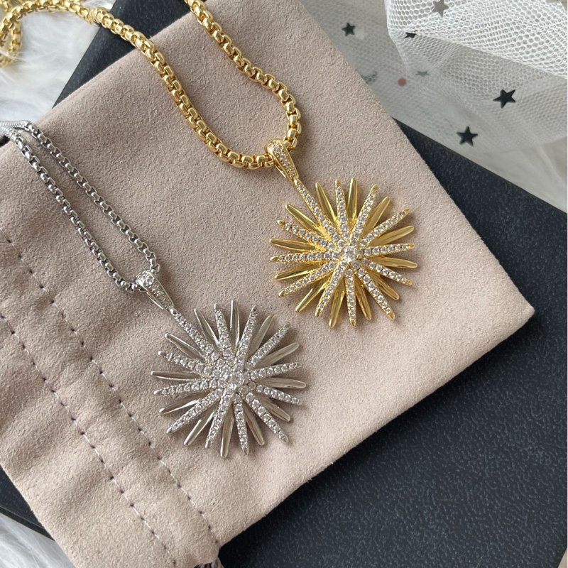 D Y DN46 popular sunflower zircon pendant necklace jewelry