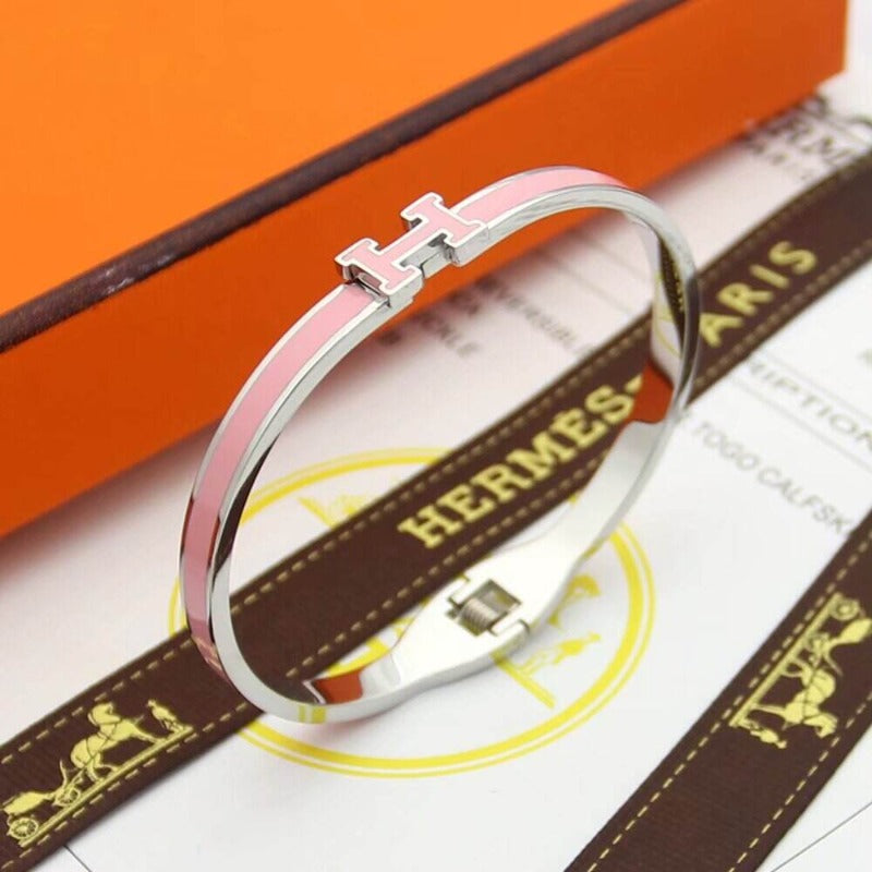 HB49 high quality 316L steel bracelet for women 18K gold plated jewelry H bangle