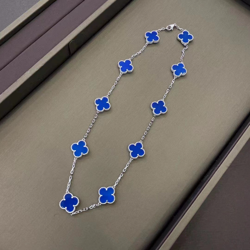 VAN100 High Version Clover Ten Flower Necklace Thick Plated 18K Necklace Jewelry