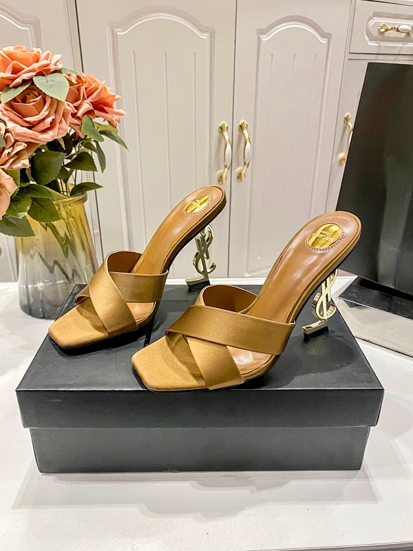 MYS1 Synthetic Leather 10CM Slippers Size 35-40 Shoes with Box