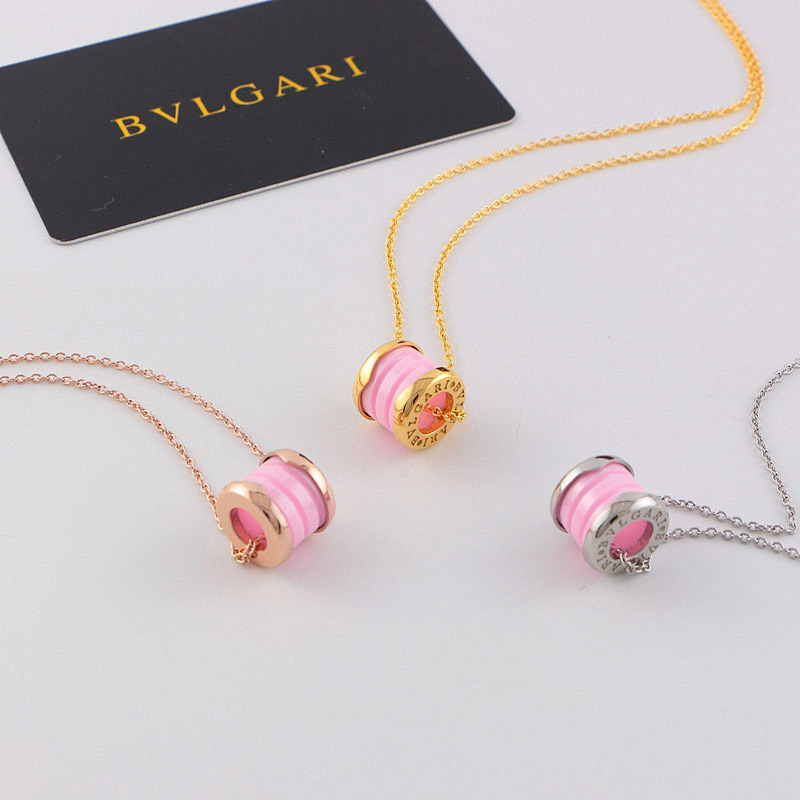 BVN14 Pink ceramic necklace jewelry for women