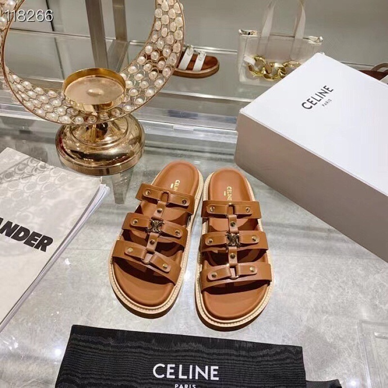 MCS32 Synthetic Leather slippers 35-42 Shoes With box