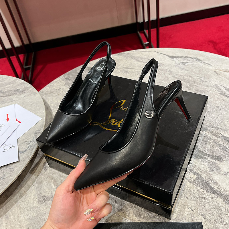 OCLS1 Real Leather 6.5CM Heel Women 35-43 Cowhide shoes With box