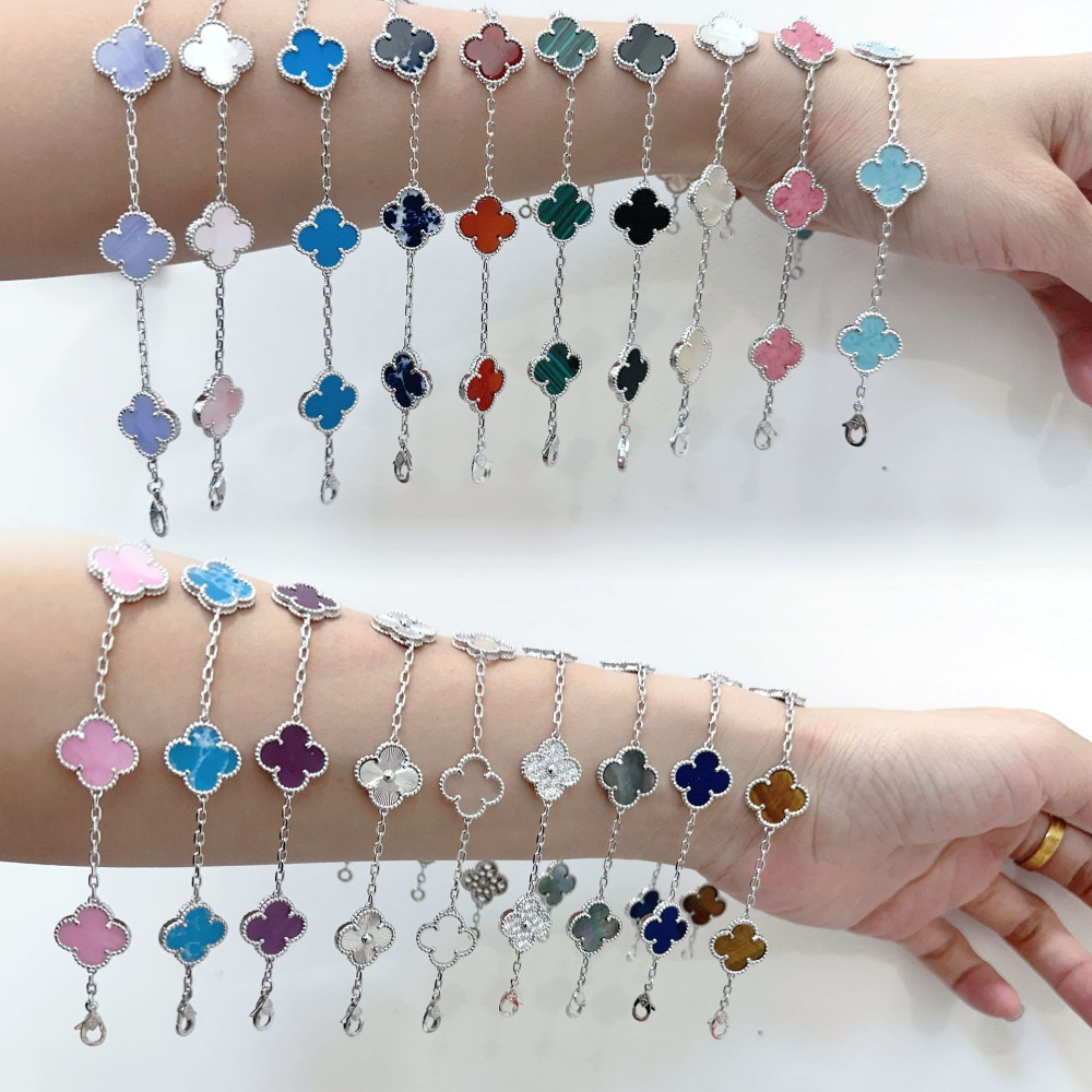 VAB100 Natural Stone 4 Flower Bracelet Premium Jewelry No packaging AAAAA quality