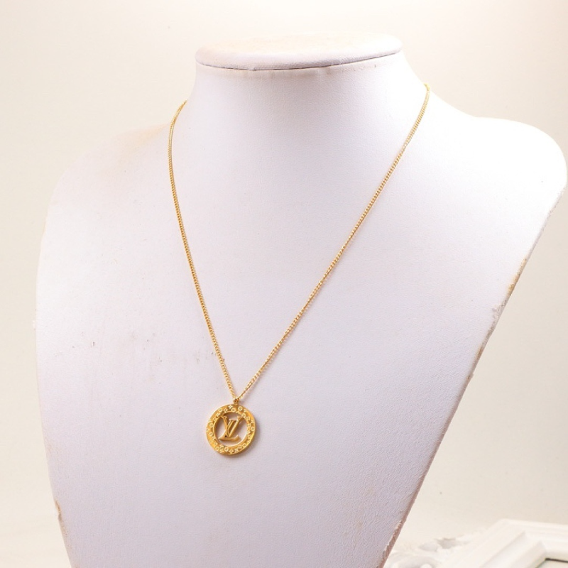 LVN53 Round Titanium Steel Necklace Women's Jewelry