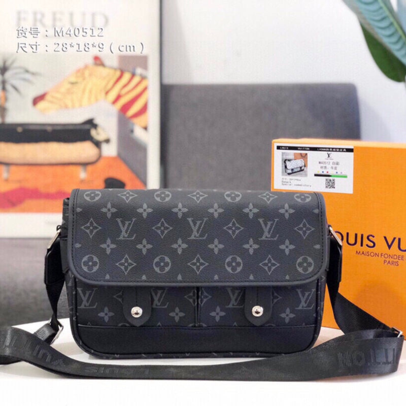 LLP09  Leather shoulder bag 28-18-9cm for women and men