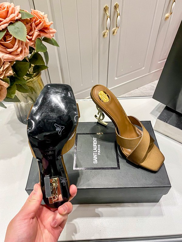 MYS1 Synthetic Leather 10CM Slippers Size 35-40 Shoes with Box