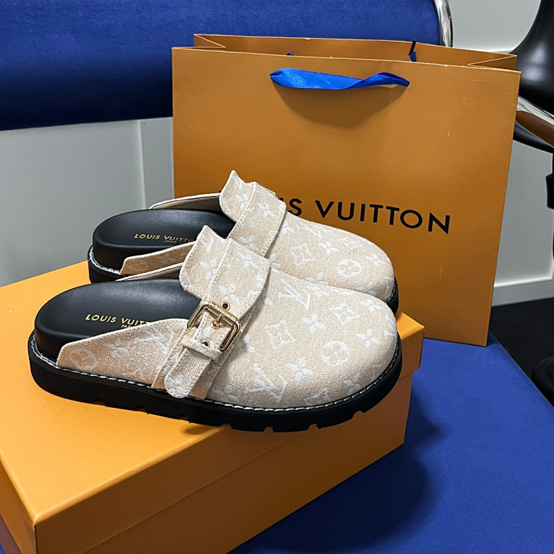 MJLS7 Synthetic Leather slippers Women shoes 35-42 With box