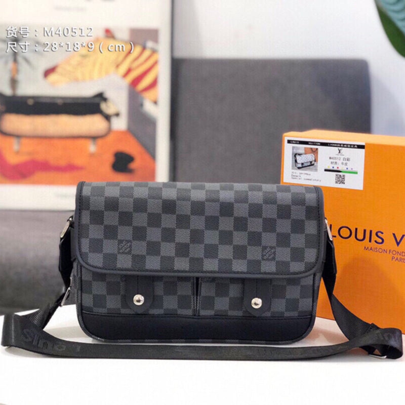 LLP09  Leather shoulder bag 28-18-9cm for women and men