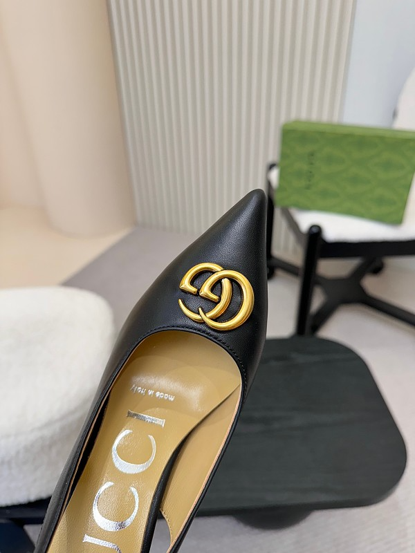 SHGS9 Leather 8.5CM Heel Women 35-42 shoes With box