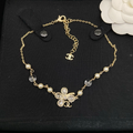 CHN105 Women's new four leaf clover crystal diamond necklace jewelry