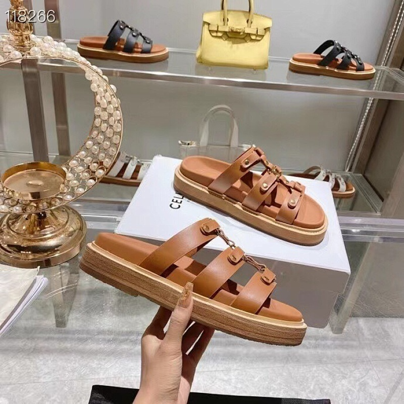 MCS32 Synthetic Leather slippers 35-42 Shoes With box