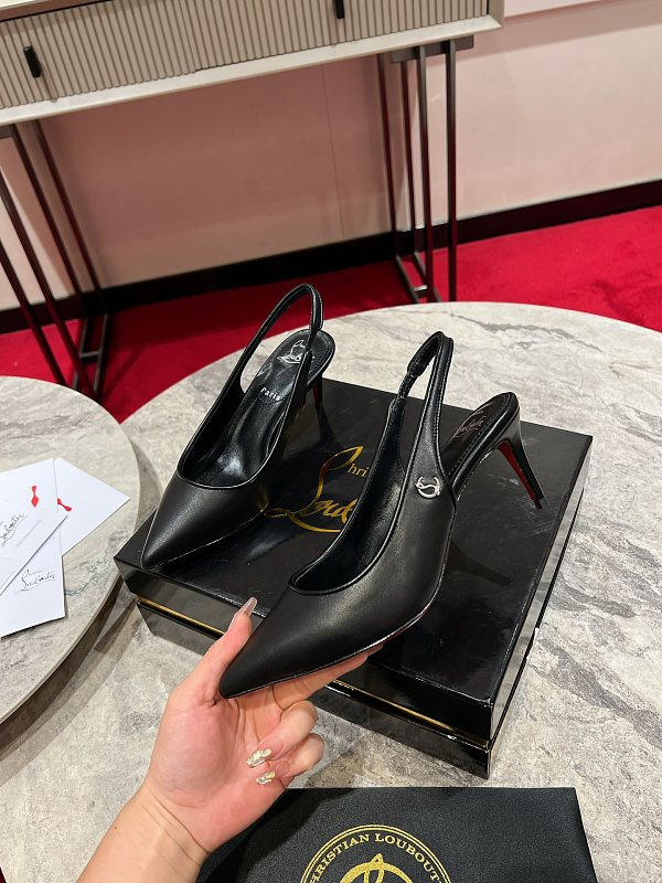 OCLS1 Real Leather 6.5CM Heel Women 35-43 Cowhide shoes With box