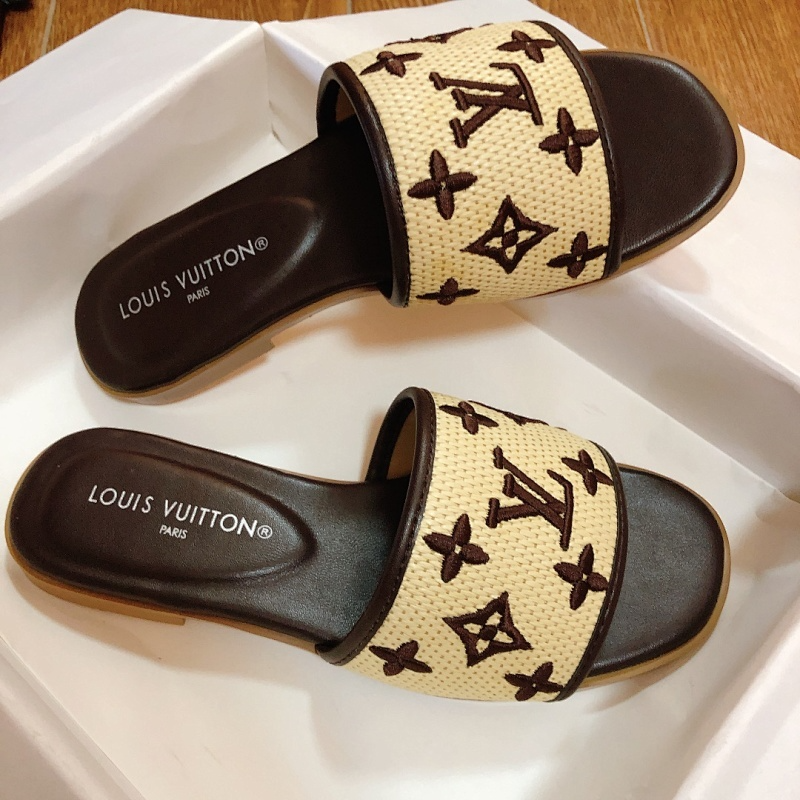 MJLS13 synthetic Leather slippers Women shoes 35-42 With box