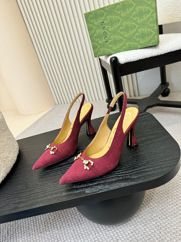 SHGS5 Leather 8.5CM Heel Women 35-42 shoes With box