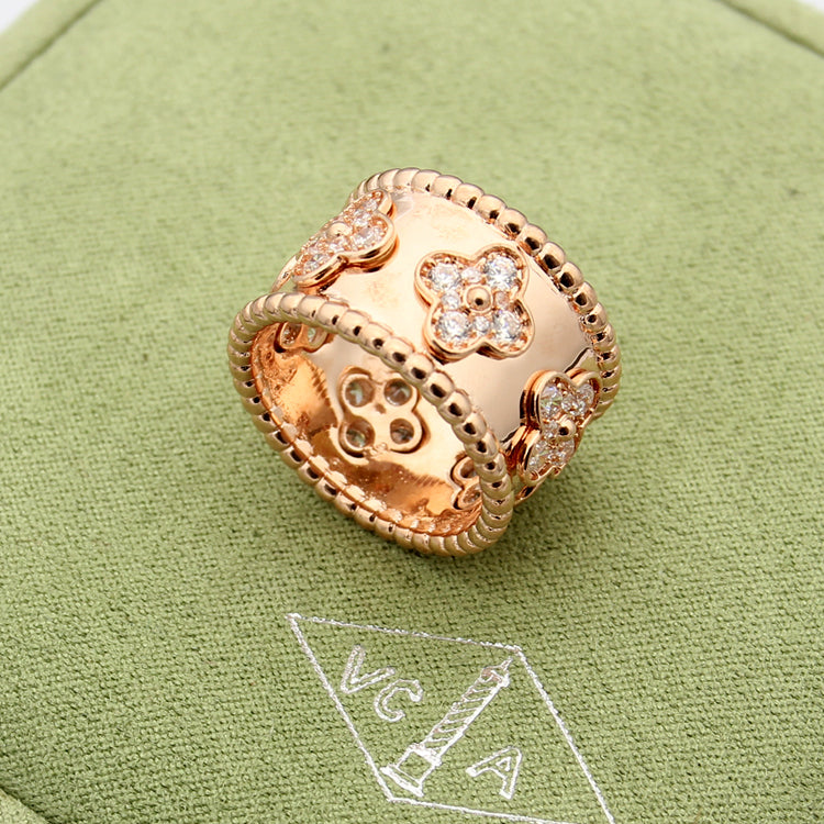 VAR14  VAC classic kaleidoscope 18K gold plating  rings jewelry
