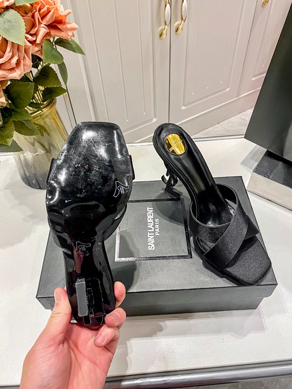 MYS1 Synthetic Leather 10CM Slippers Size 35-40 Shoes with Box