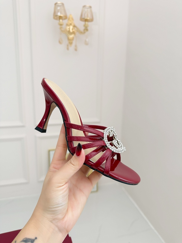 SHGS6 Leather 8.5CM Heel Women 35-43 shoes With box