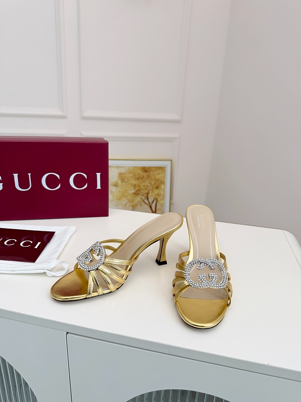 SHGS6 Leather 8.5CM Heel Women 35-43 shoes With box