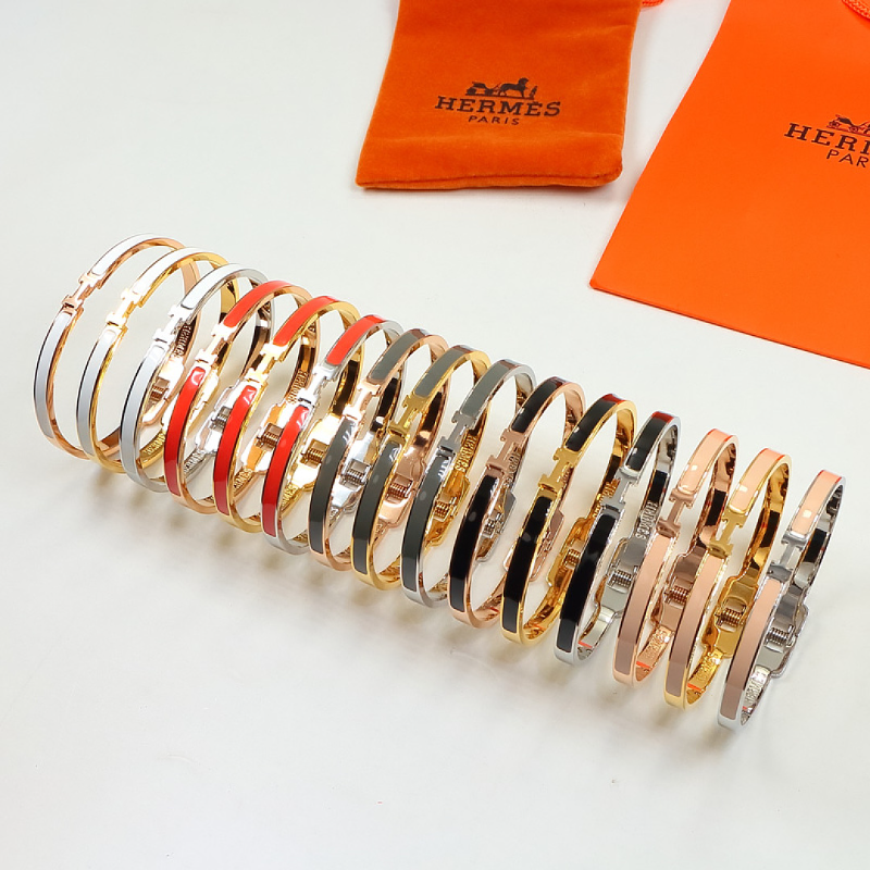 HB58 Narrow Edition H Letter Titanium Steel Bracelet for women jewelry