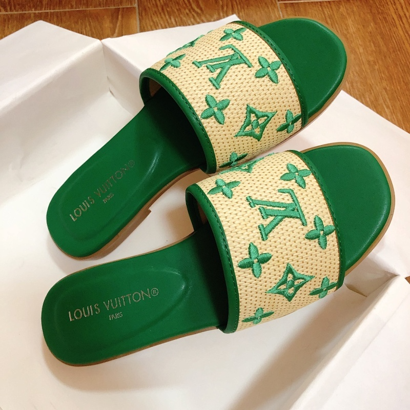 MJLS13 synthetic Leather slippers Women shoes 35-42 With box