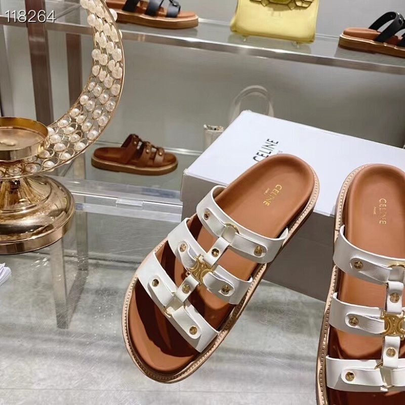 MCS32 Synthetic Leather slippers 35-42 Shoes With box