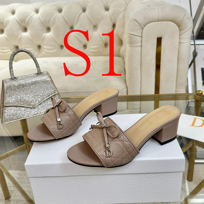 SHDS11 Women 5.5CM Heel slipper Shoes 35-42 with box