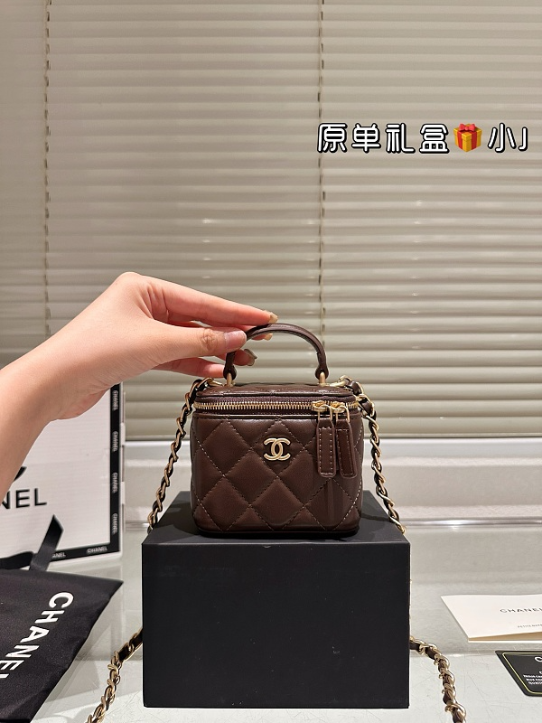 ACP01 Leather Bags 10CM Makeup tote Bag with Box