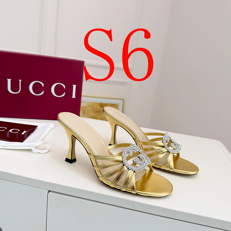 SHGS6 Leather 8.5CM Heel Women 35-43 shoes With box