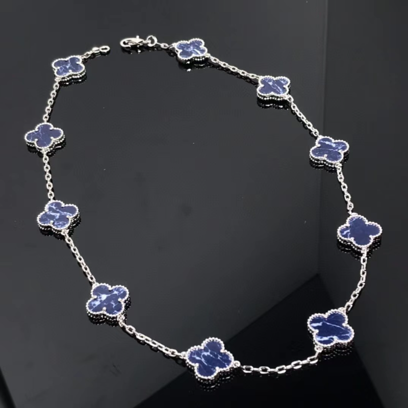 VAN100 High Version Clover Ten Flower Necklace Thick Plated 18K Necklace Jewelry