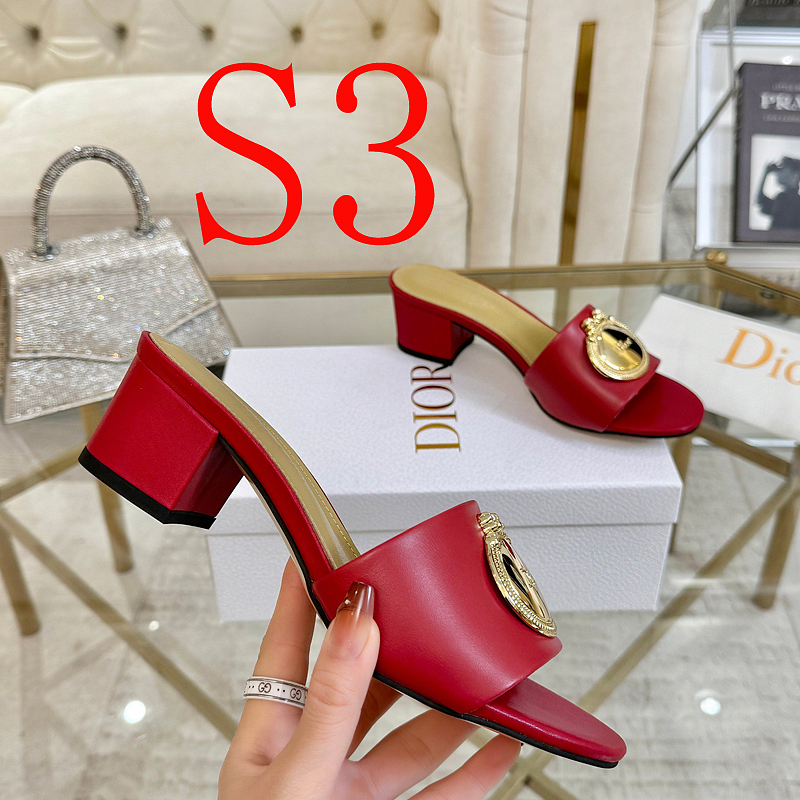 SHDS6 Women 5.5CM Heel slipper Shoes 35-42 with box